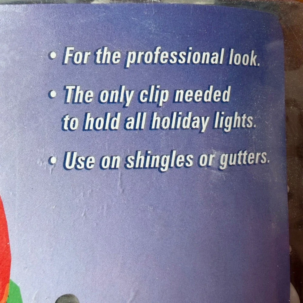 104 Universal Light Clip Holder for C7 C9 Mini Rope Lights Gutter‎ Shingle Roof